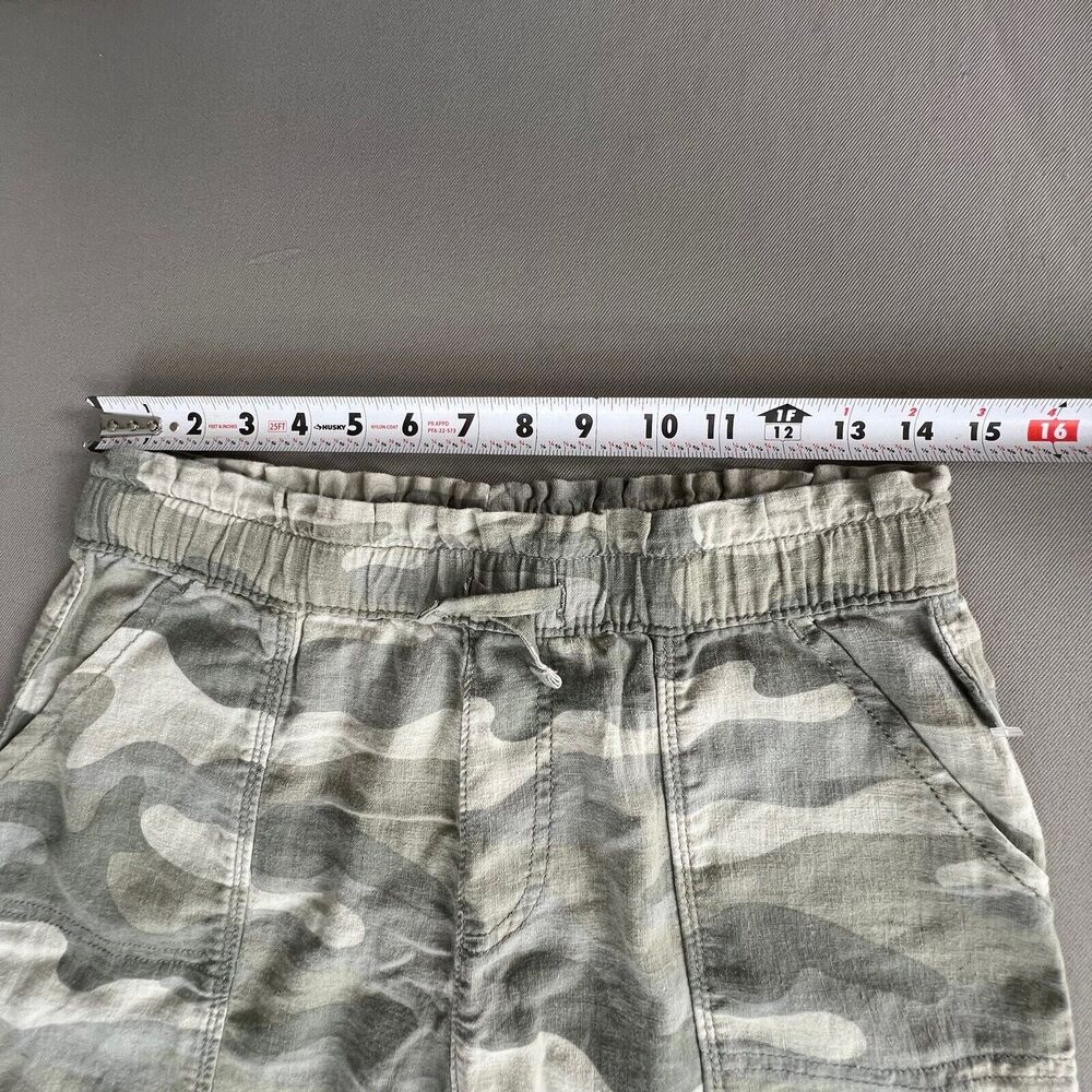 Abercrombie Kids Linen Pants Girls Size 17-18 Wide Leg Washed Camo Pull-on NWOT - Picture 5 of 9